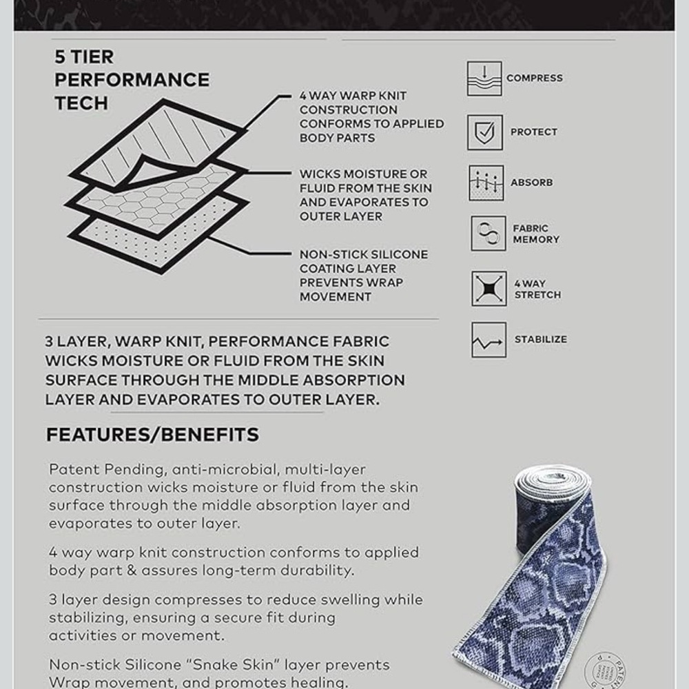 NEW Python Wrap 3 Layer Compression - Picture 7 of 8